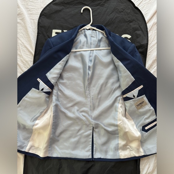 Men’s EXPRESS, fitted, navy BLAZER - Picture 5 of 6
